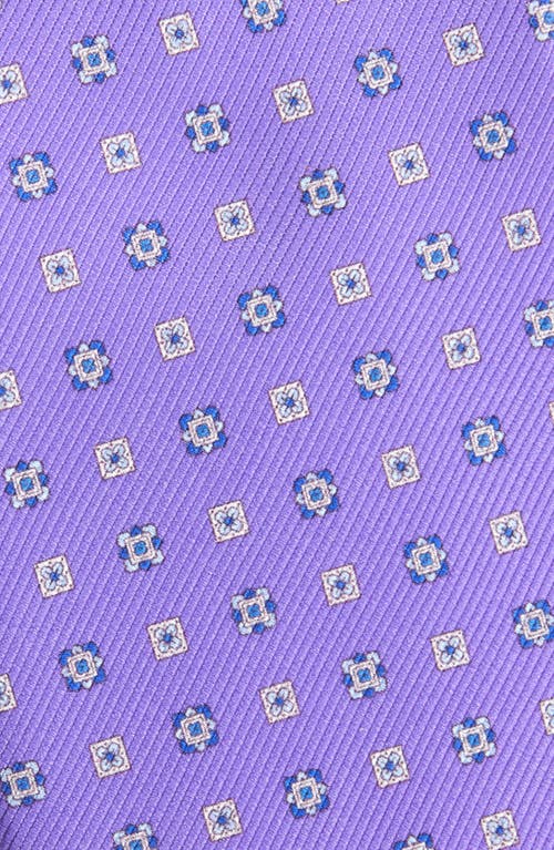 David Donahue Neat Silk Tie In Purple
