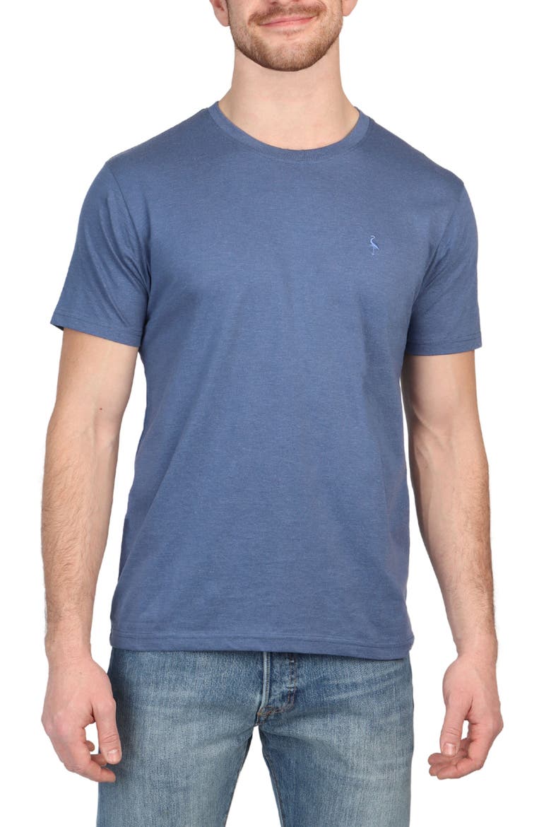 Mélange Crewneck T-Shirt, Main, color, DENIM BLUE HEATHER