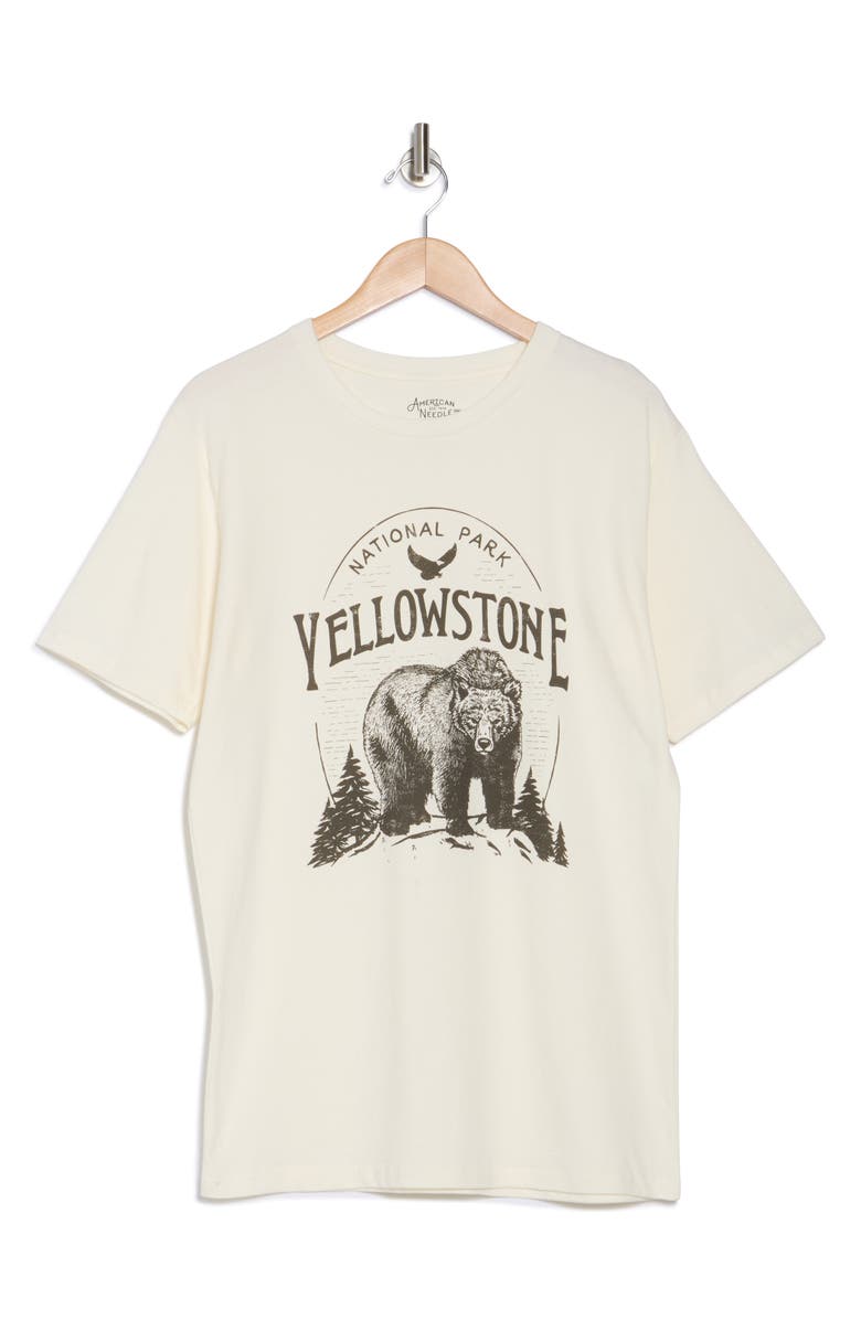 American Needle Yellowstone Bear Cotton Graphic T-Shirt, Alternate, color, Cream