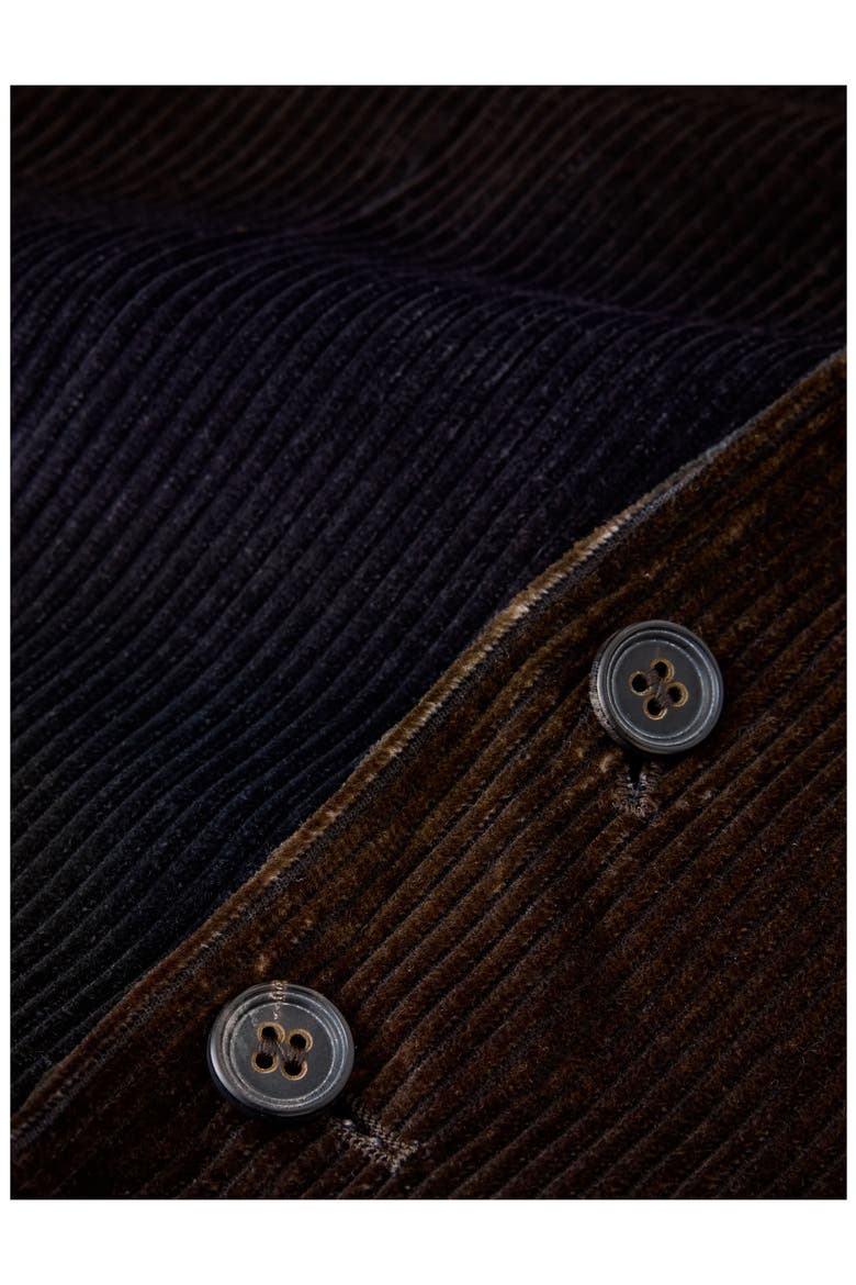 Baylor Cotton Corduroy High Button Blazer, Alternate, color, DARK BROWN