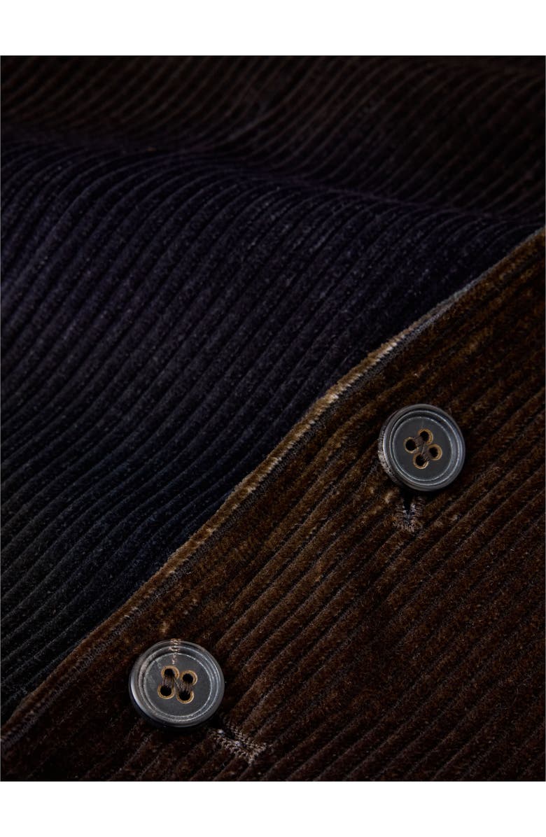 John Varvatos Baylor Cotton Corduroy High Button Blazer, Alternate, color, Dark Brown