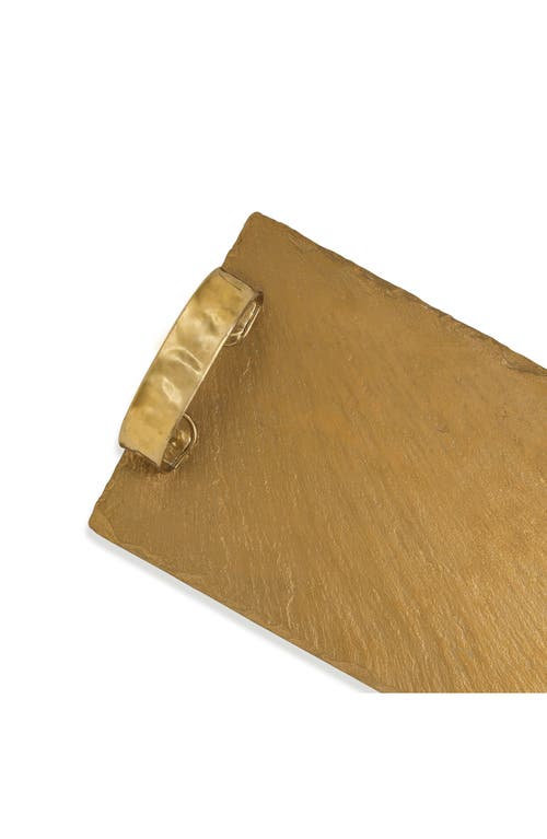 Tiramisu Resin Slate Cheese Platter In Gold