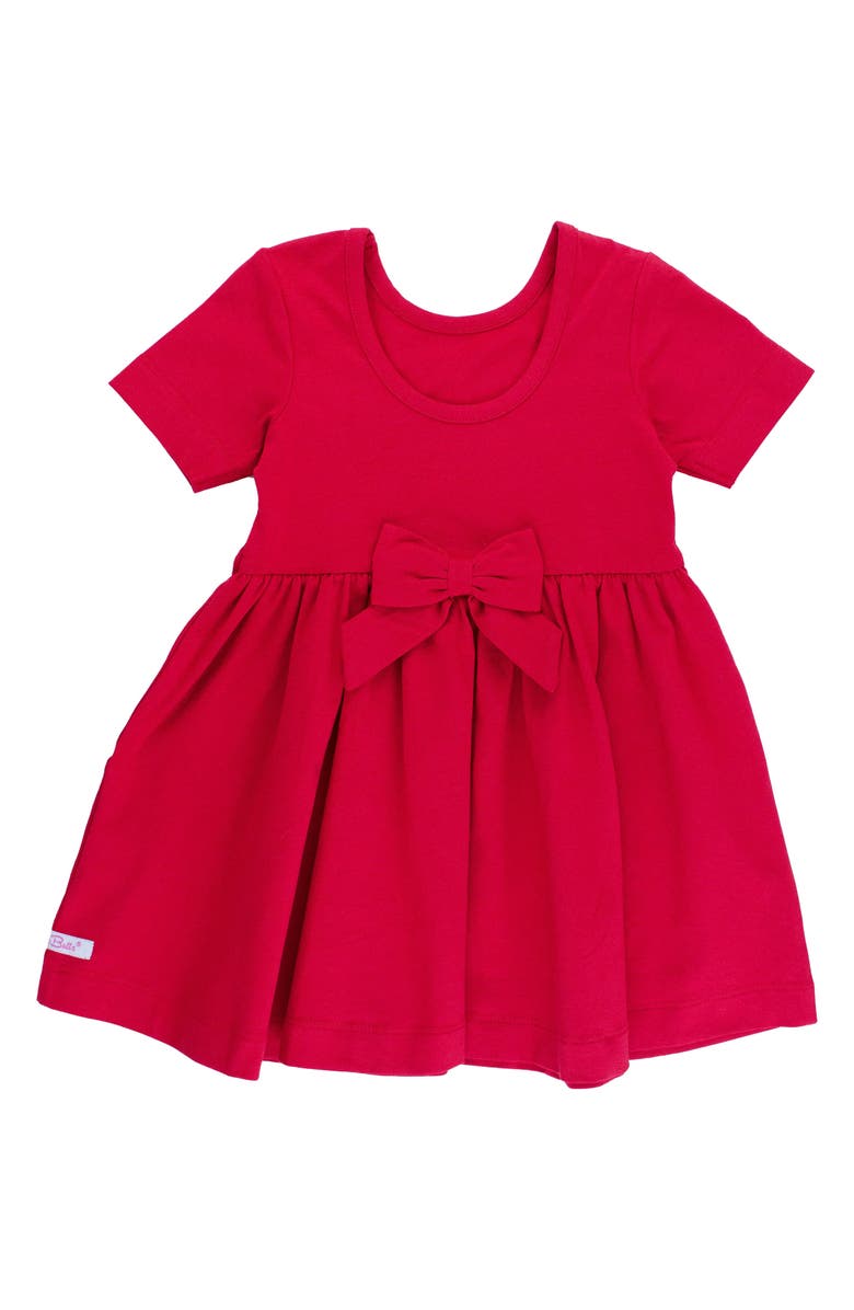 RuffleButts Sold Short Sleeve Skater Dress, Alternate, color, Red