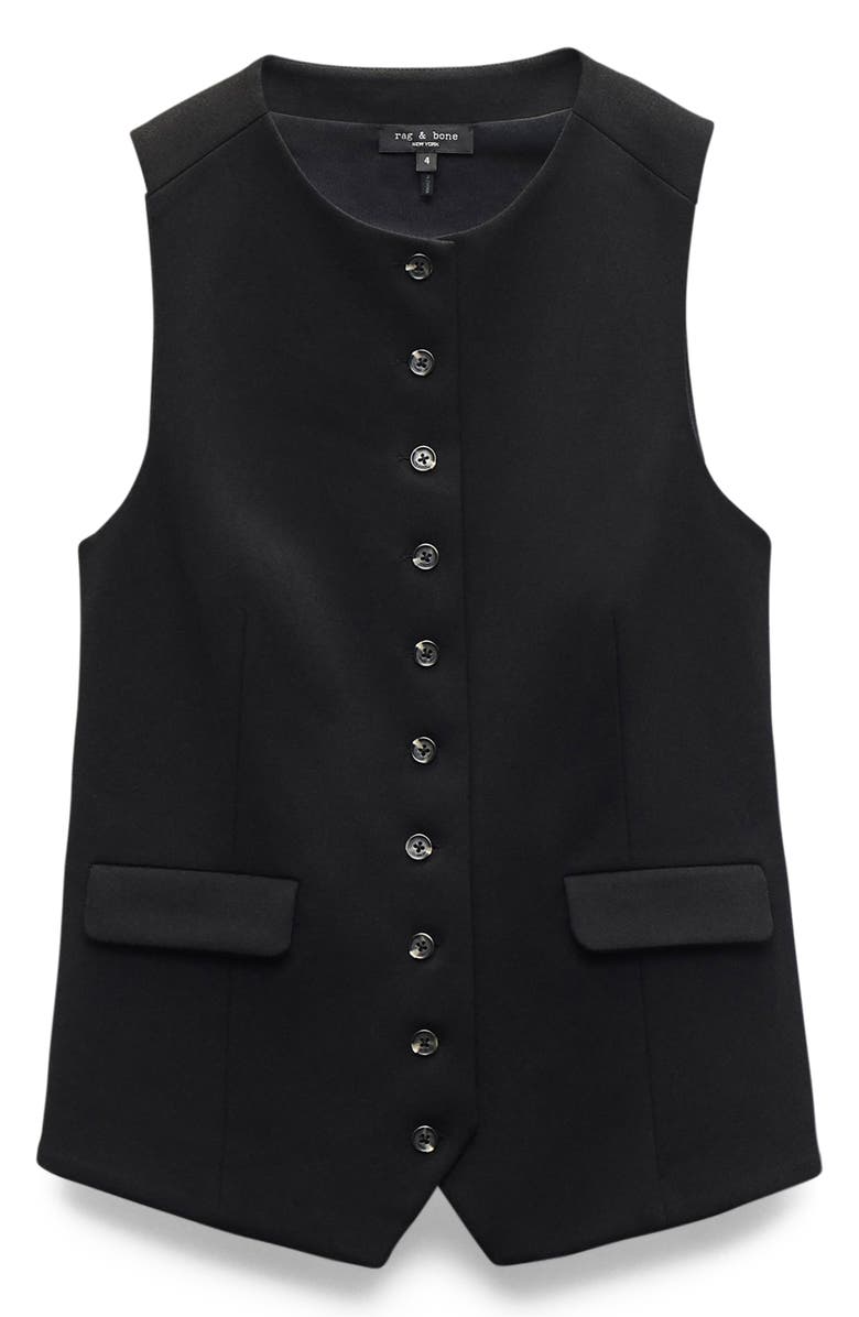 rag & bone Irina Ponte Longline, Alternate, color, Black