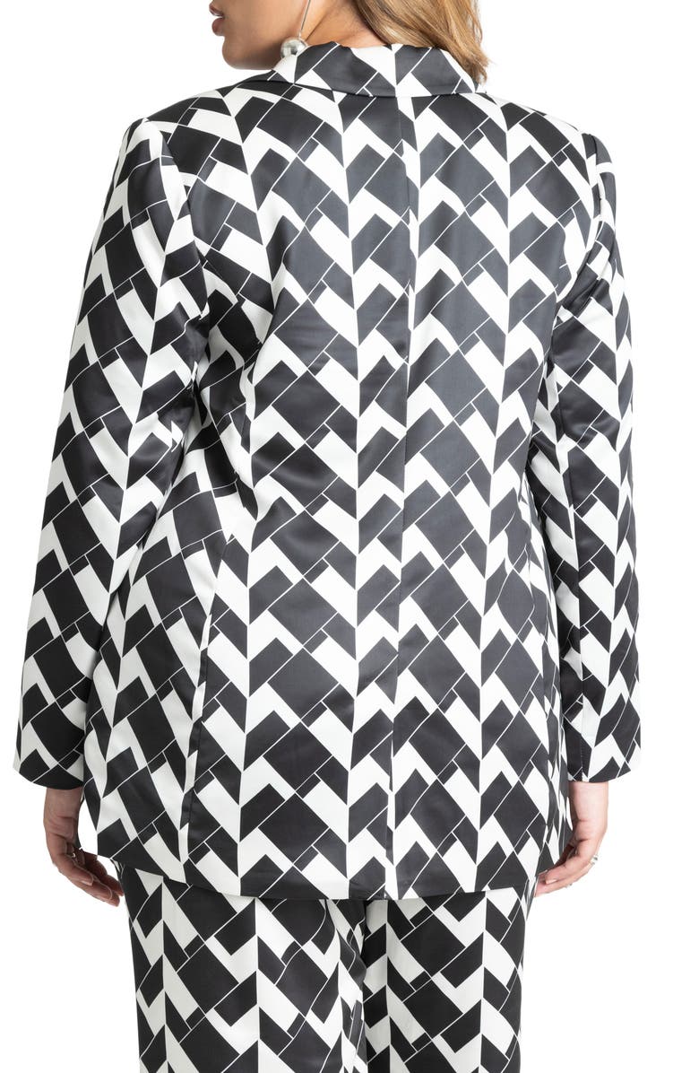 ELOQUII Chevron Blazer, Alternate, color,