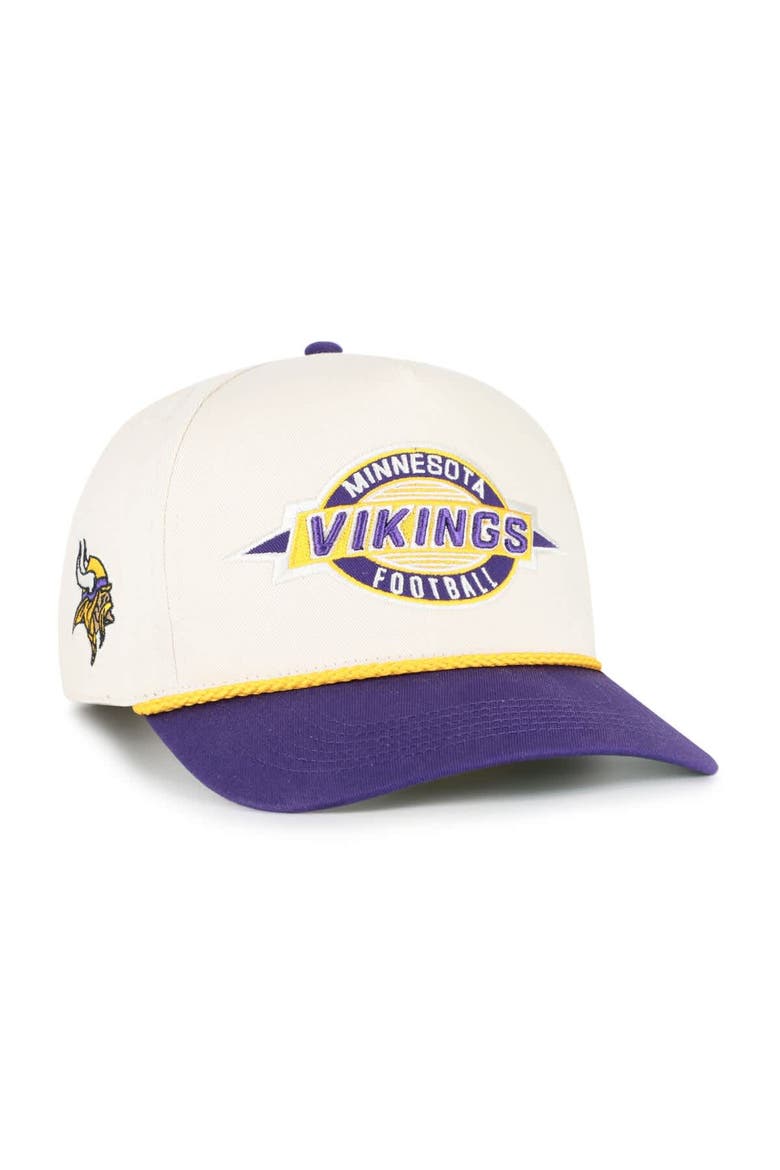 Men's '47  Natural Minnesota Vikings Frame Out Two Tone Hitch Adjustable Hat, Main, color, Natural