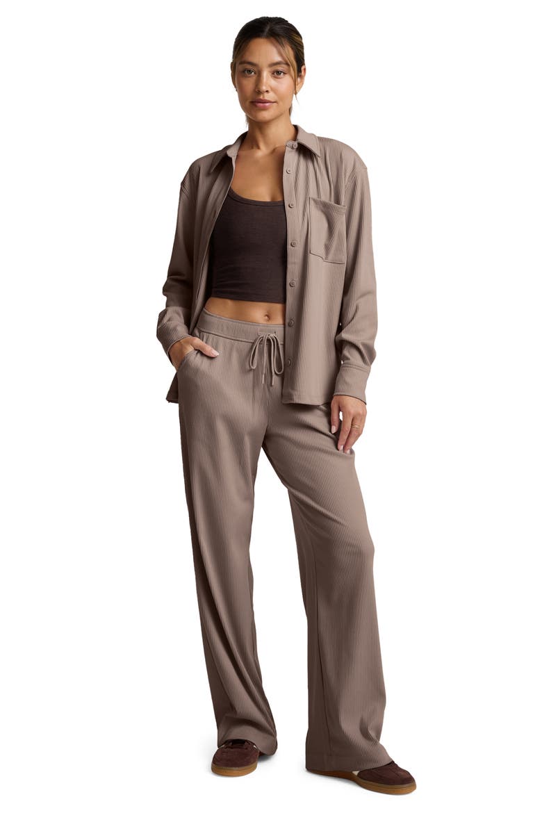Breathe Easy Corduroy Drawstring Waist Pants, Alternate, color, CAPPUCCINO