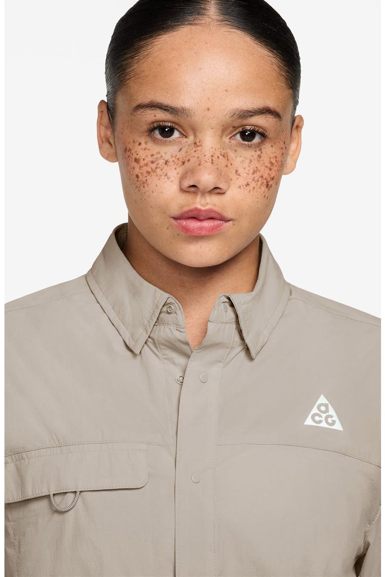 ACG Aireez Performance Button-Up Shirt, Alternate, color, CREAM II/ SUMMIT WHITE