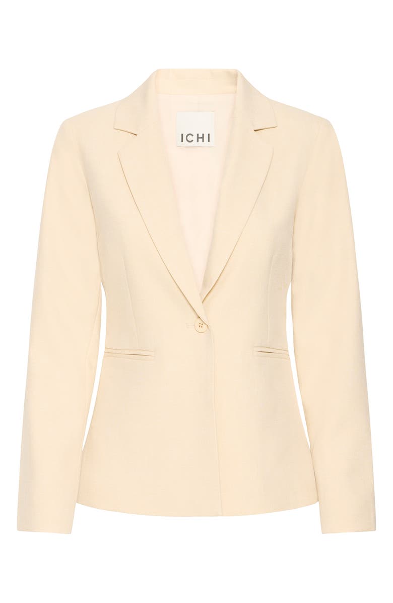 ICHI Ihlexi One-Button Blazer, Alternate, color, Birch Melange