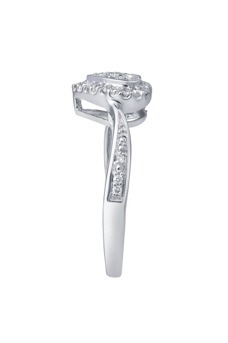 Caressa 0.15 Ct Natural Diamond Heart 10K Gold Ring, Alternate, color, 10K White Gold