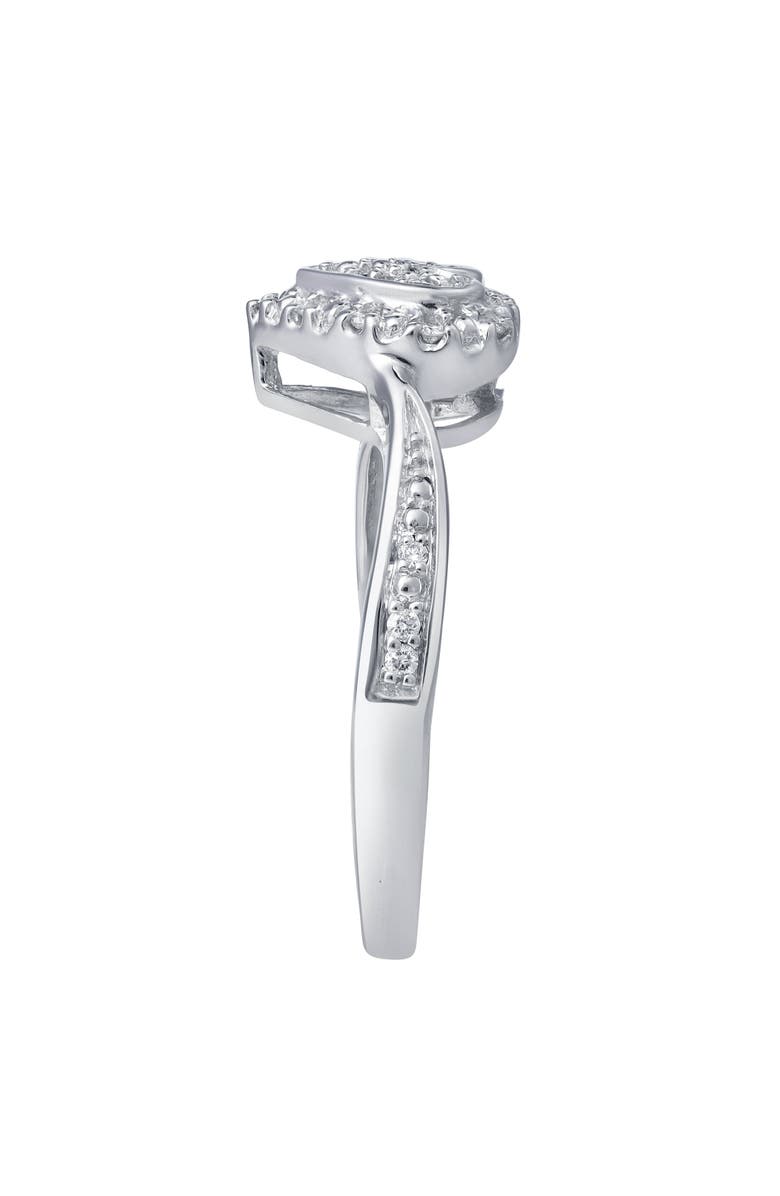 LuvMyJewelry Caressa 0.15 Ct Natural Diamond Heart 10K Gold Ring, Alternate, color, 10K White Gold