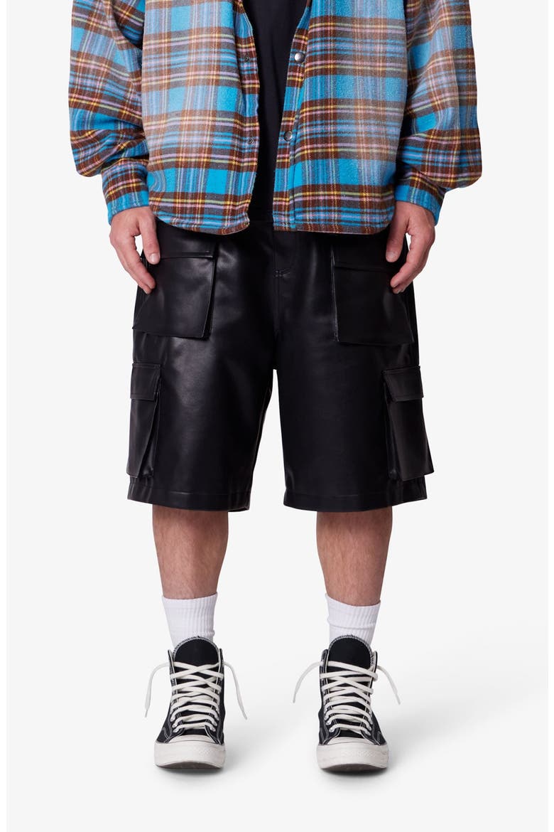 Baggy Faux Leather Cargo Shorts (Men) | Nordstromrack