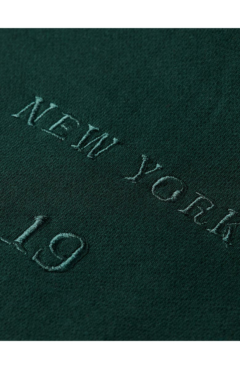 Scotch & Soda Pattern Panel Quarter Zip Hoodie, Alternate, color, Amsterdam Green