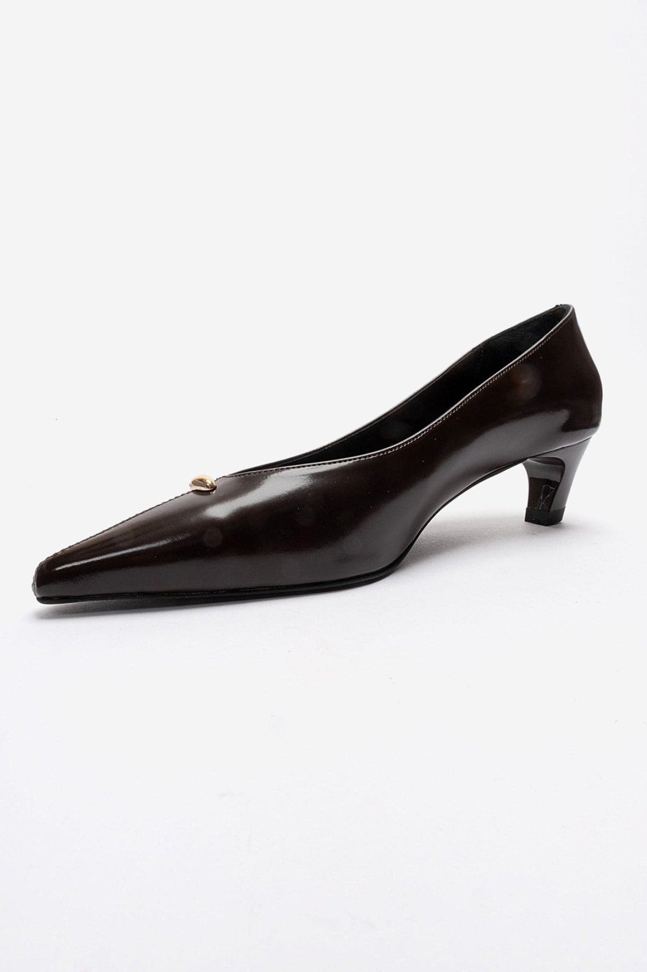 Versay Pointed Toe Kitten Heel Pump, Alternate, color, Dark Brown
