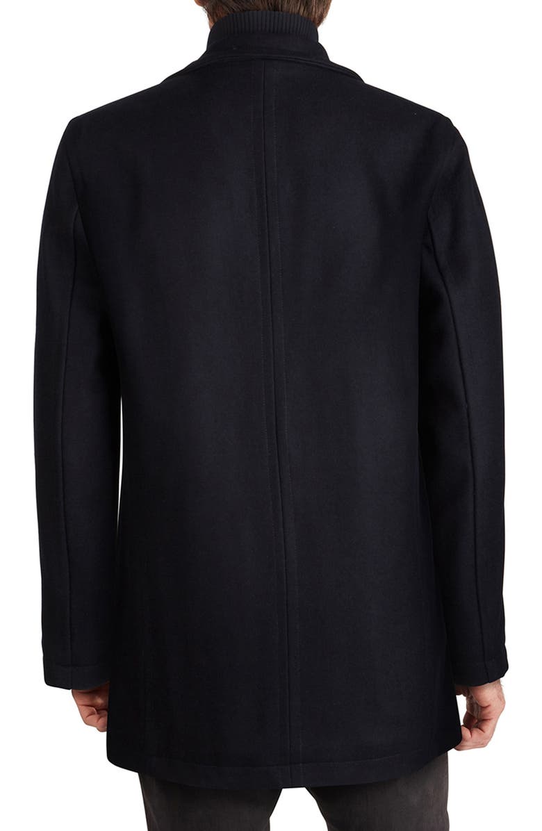 Cole Haan Signature Melton Wool Blend Topcoat, Alternate, color, Navy