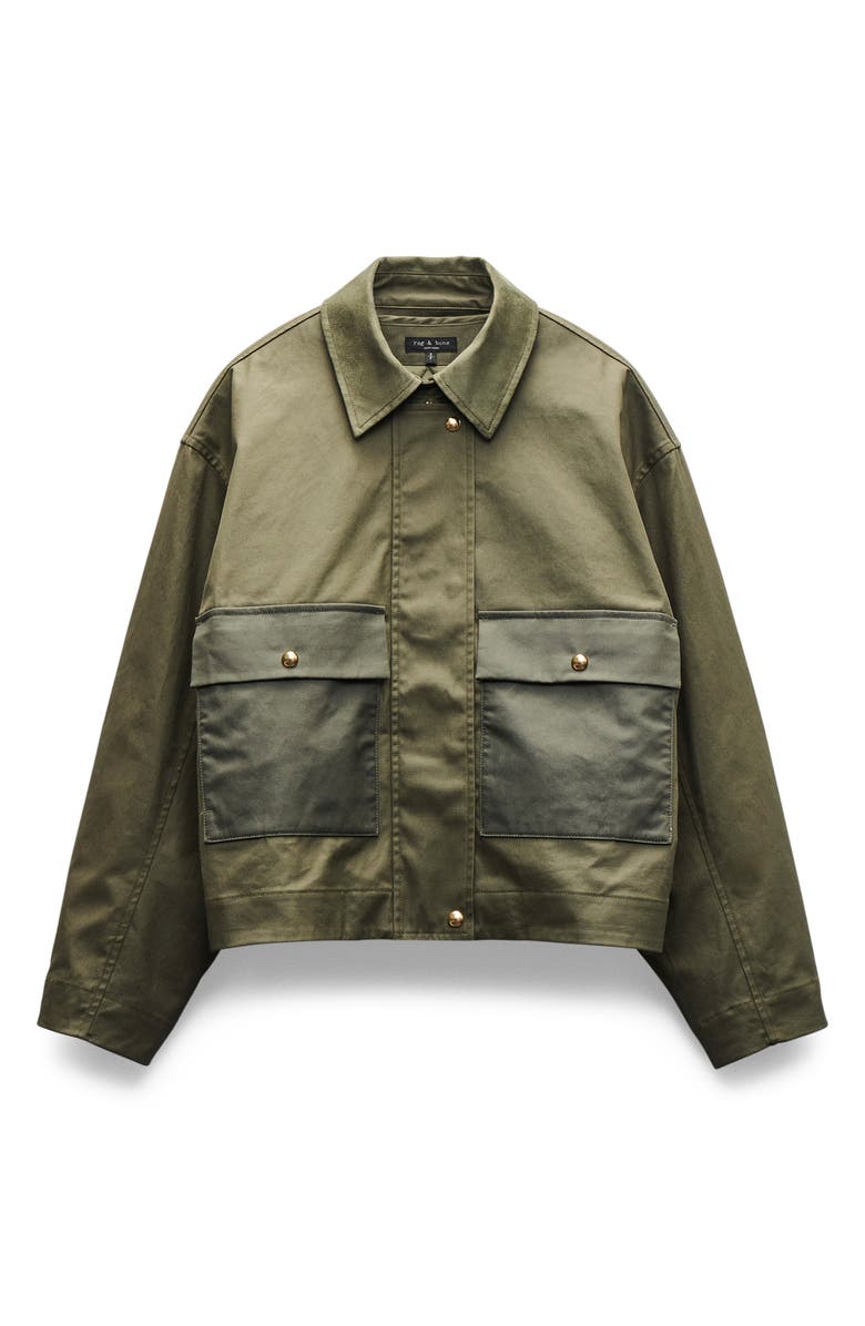 rag & bone Nonie Jacket, Alternate, color, Olive