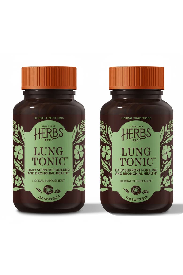 Lung Tonic Herbal Lung & Bronchial Support Softgels, 120 Count, Main, color, No Color