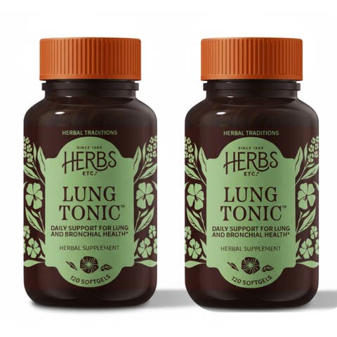 Lung Tonic Herbal Lung & Bronchial Support Softgels, 120 Count (2 Pack)