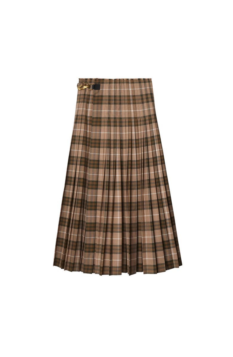 Burberry Check Wool Blend Maxi Kilt, Alternate, color, 
