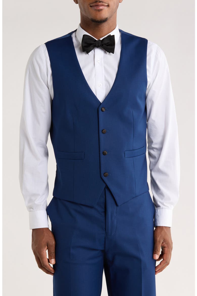 Blue Shawl Collar 3-Piece Tuxedo, Alternate, color, INDIGO