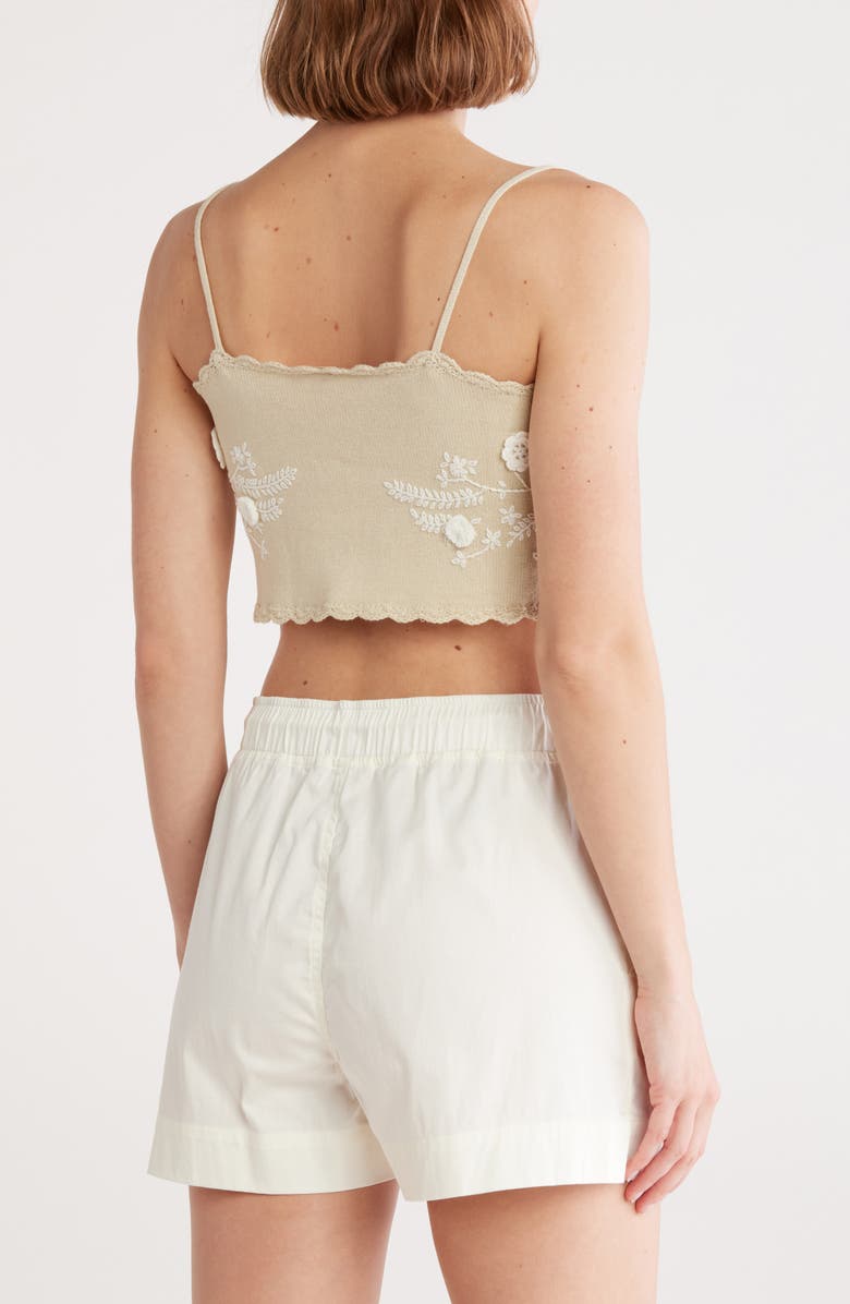 Cult Gaia Tiffanie Tie Front Knit Top, Alternate, color, 