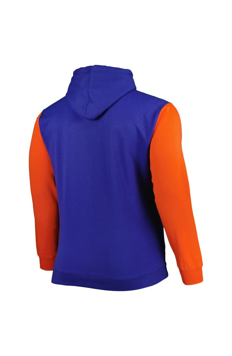 FANATICS Men's Fanatics Blue/Orange New York Knicks Big & Tall Bold Attack Pullover Hoodie, Alternate, color, Blue