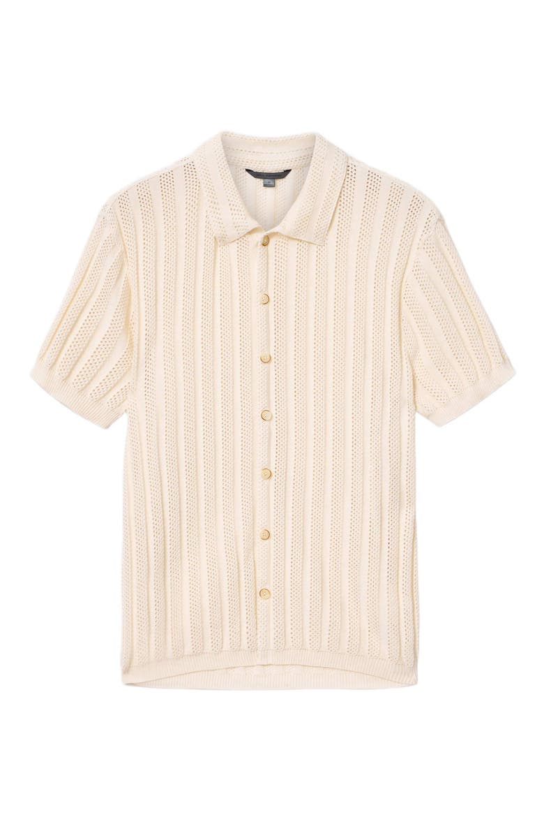 Ferone Open Stitch Stripe Stretch Cotton Sweater, Alternate, color, IVORY