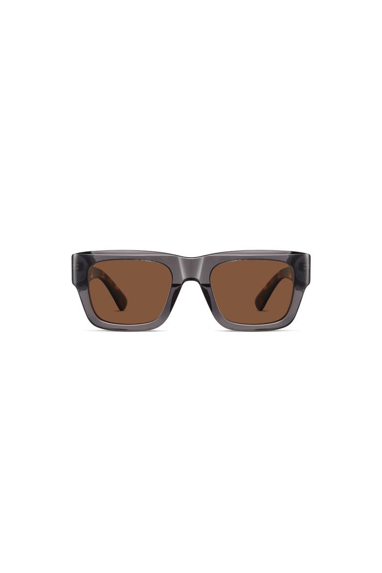 Square Tortoiseshell Sunglasses, Alternate, color, Toffee Patterned