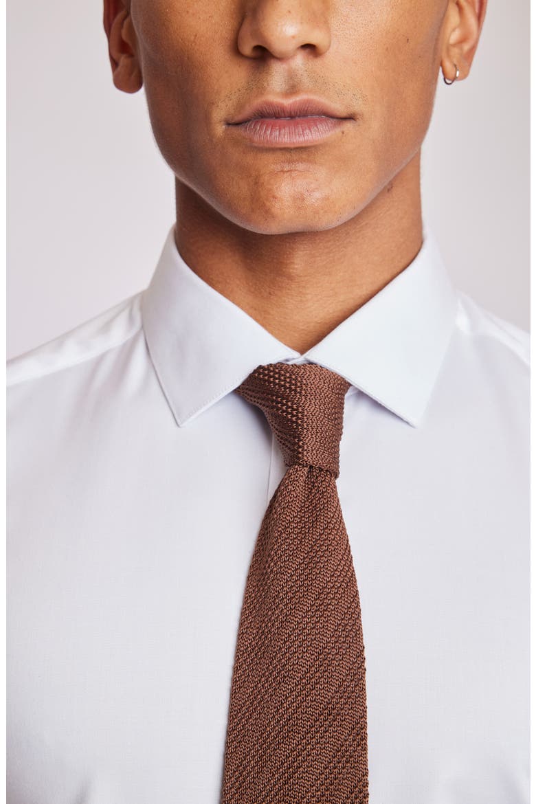 Stanley Solid Knit Tie, Alternate, color, CADBURY