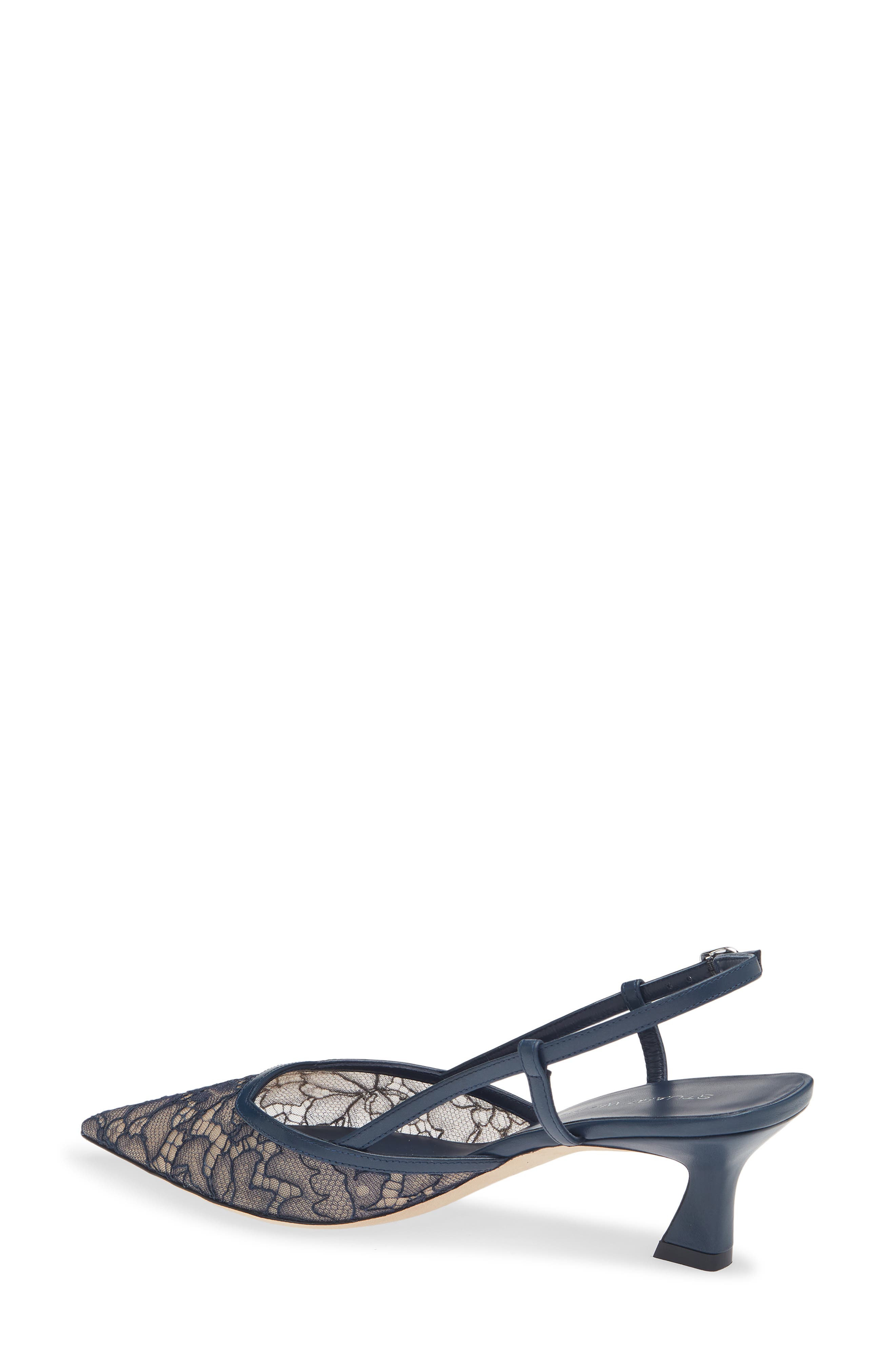 Vinnie 50 Slingback Pump, Alternate, color, DEEP BLUE SEA FLORAL LACE