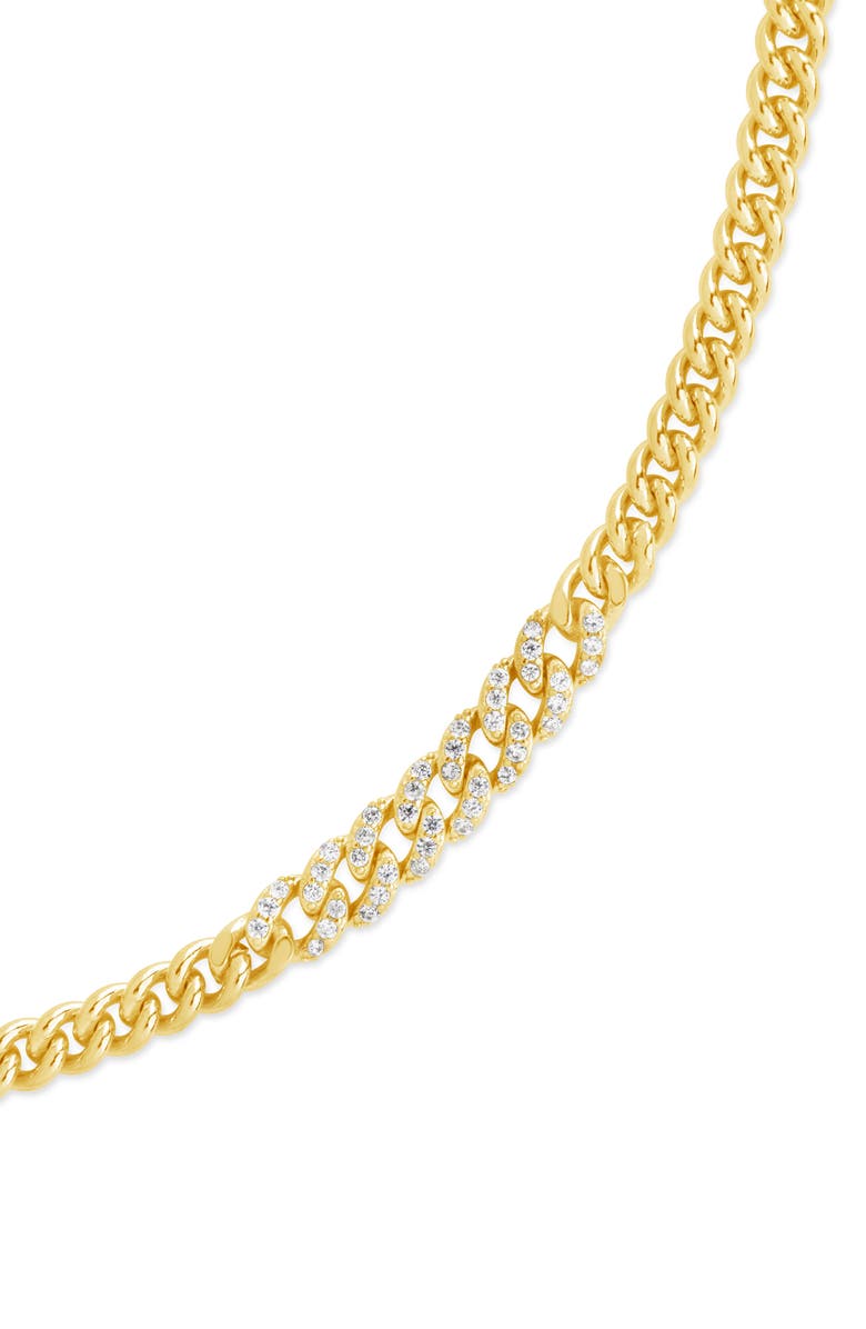 Sterling Forever Winslow CZ Chain Bracelet, Alternate, color, Gold