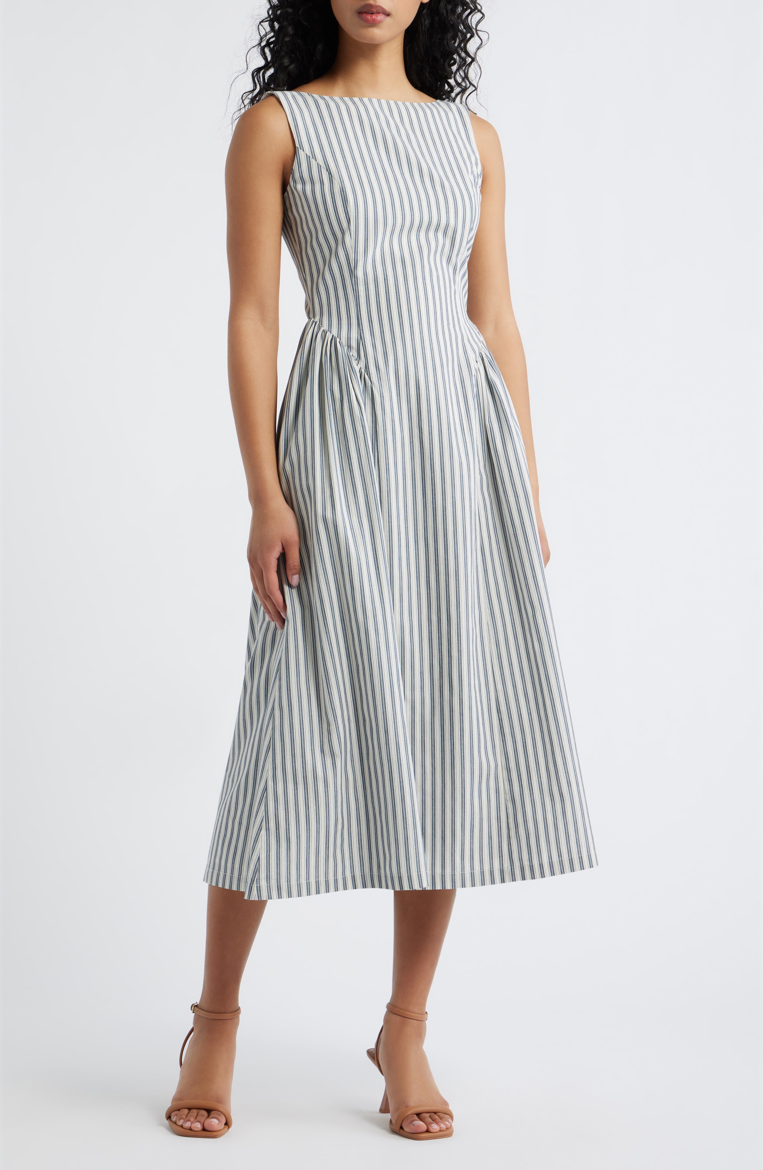 Olea Stripe Midi Dress