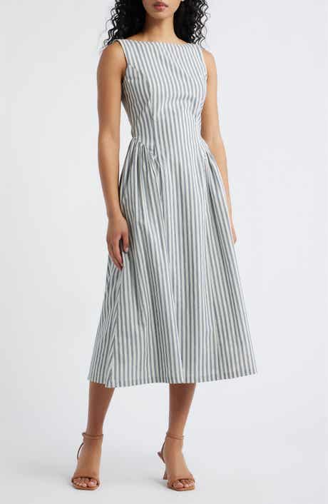 Olea Stripe Midi Dress