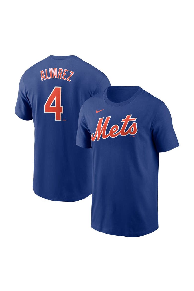 Men's Nike Francisco Alvarez Royal New York Mets Fuse Name & Number T-Shirt, Main, color, Royal
