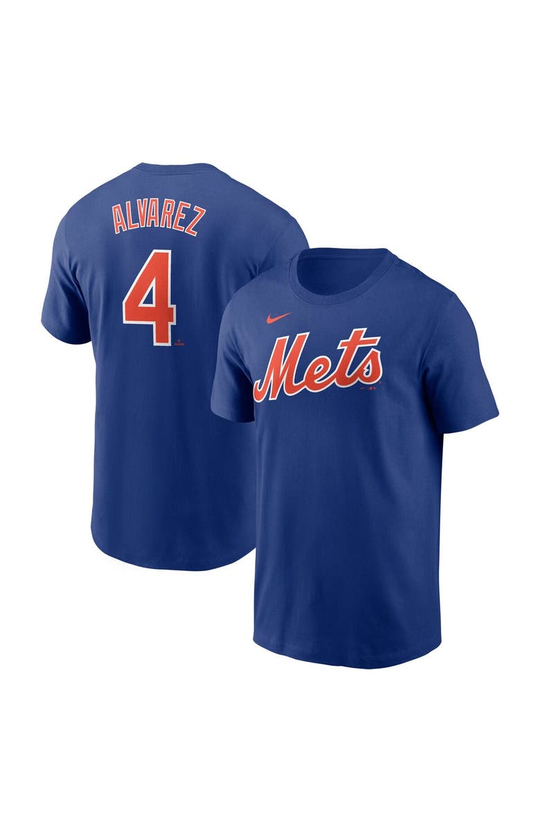 Nike Men's Nike Francisco Alvarez Royal New York Mets Fuse Name & Number T-Shirt, Main, color, Royal