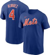 Nike Men's Nike Francisco Alvarez Royal New York Mets Fuse Name & Number T-Shirt
