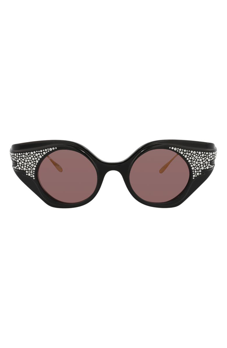 Gucci 45mm Cat Eye Sunglasses, Main, color, Black Gold Brown