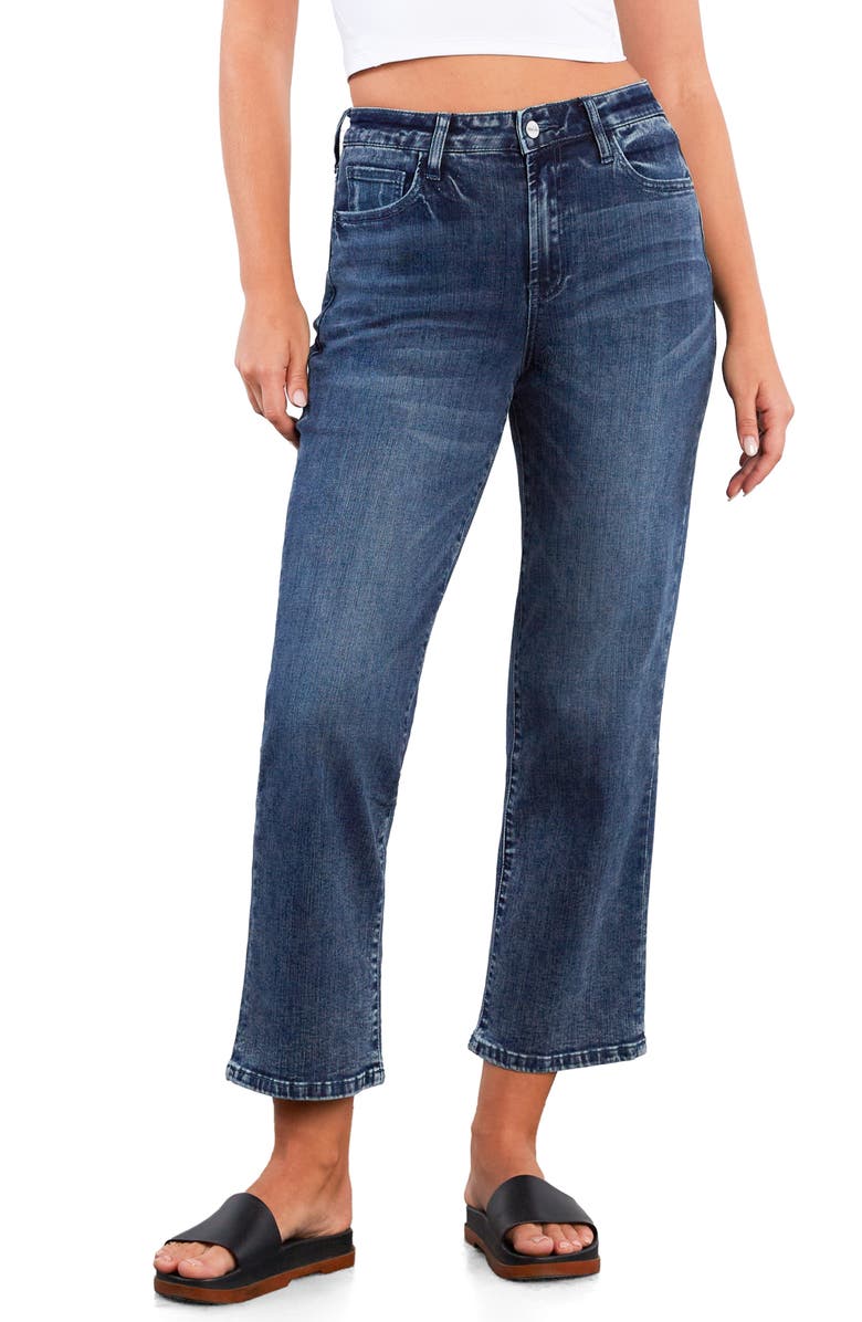 HINT OF BLU Ankle Straight Leg Jeans, Main, color, Catch A Wave Blue