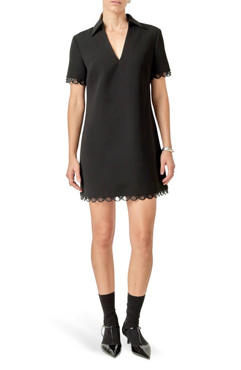 Bow Scallop Hem Minidress