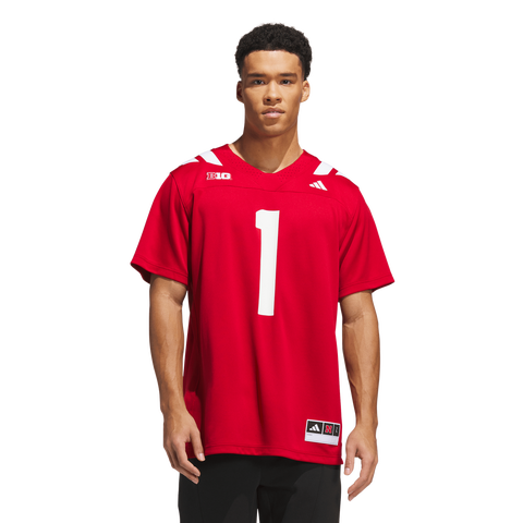 Men's adidas #1 Scarlet Nebraska Huskers Home Premier Jersey