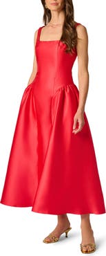 Adrianna Papell Shirred Mikado Cocktail Dress