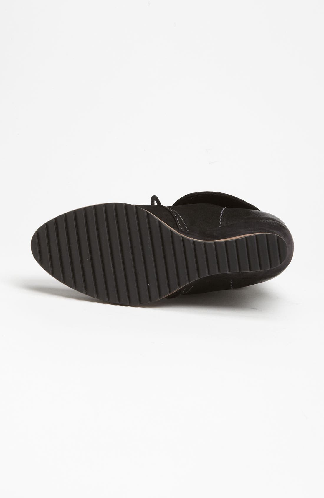 'Ashby' Collared Wedge Bootie, Alternate, color, BLACK