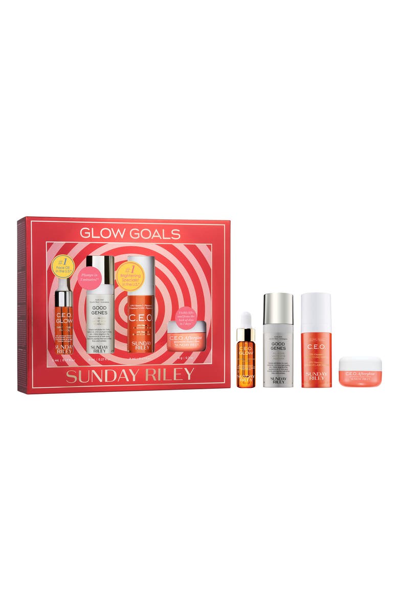 Sunday Riley Glow Goals Skin Care Set $69 Value, Main, color,
