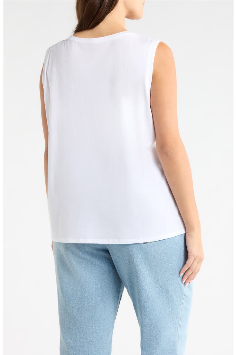 Scoop Neck Organic Cotton Tank, Alternate, color, WHITE