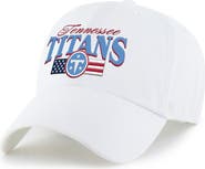 '47 Men's '47 White Tennessee Titans American Flag Clean Up Adjustable Hat