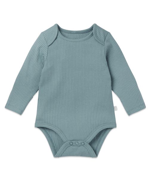 Mori Kids' Ribbed Long Sleeve Bodysuit In Multi