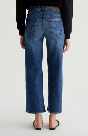 Saige Mid Rise Ankle Wide Leg Jeans