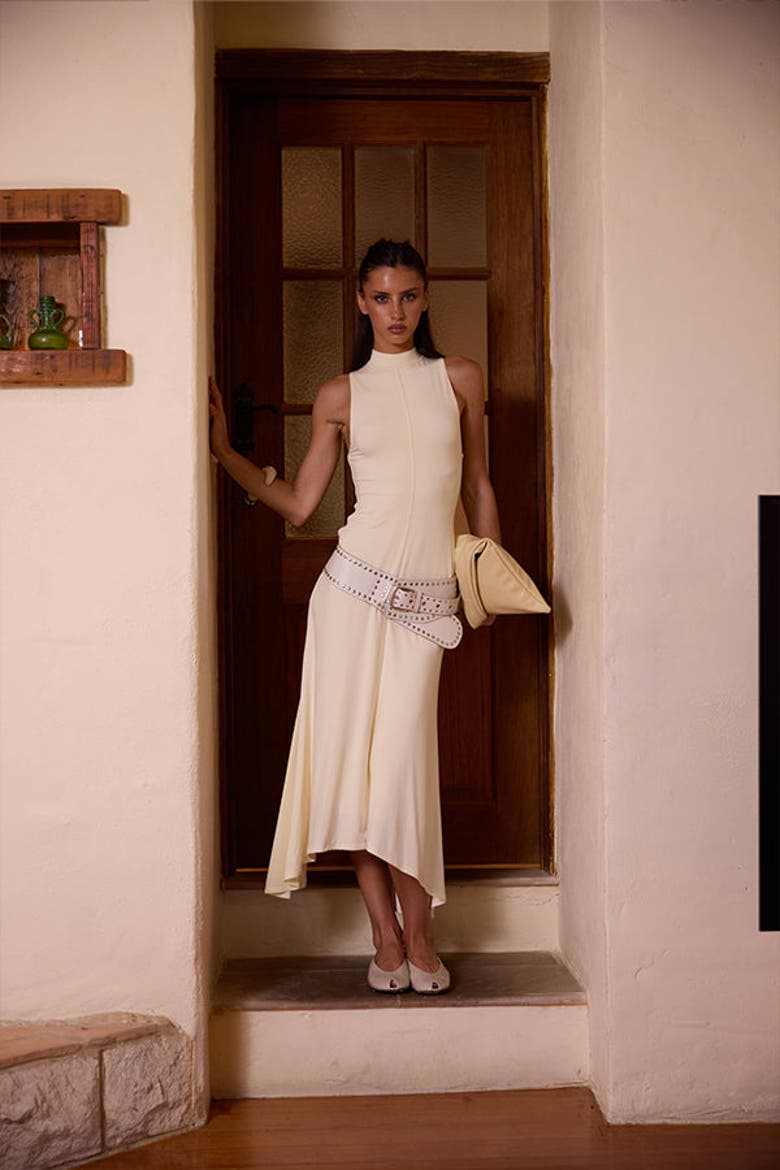 Maeve Midi Dress, Alternate, color, Butter