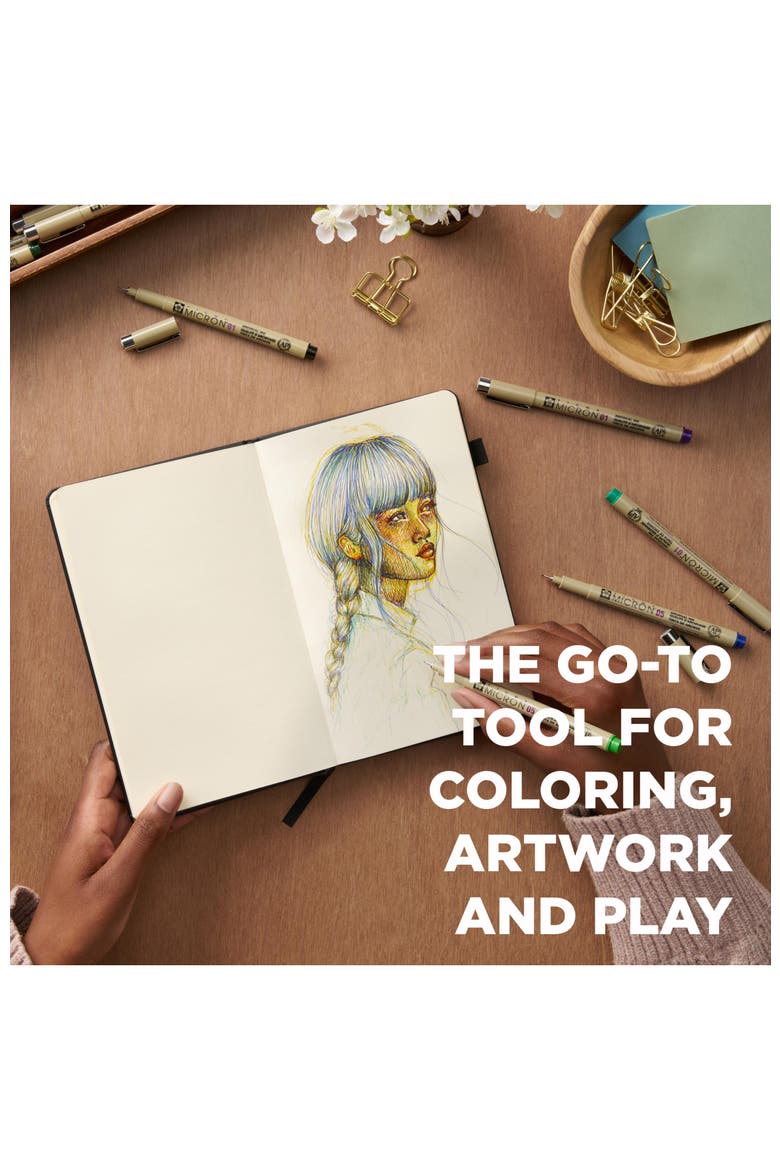 Pigma Micron Color Pen Set, 73 Count Fineliner Artist Gift Set., Alternate, color, Multicolor