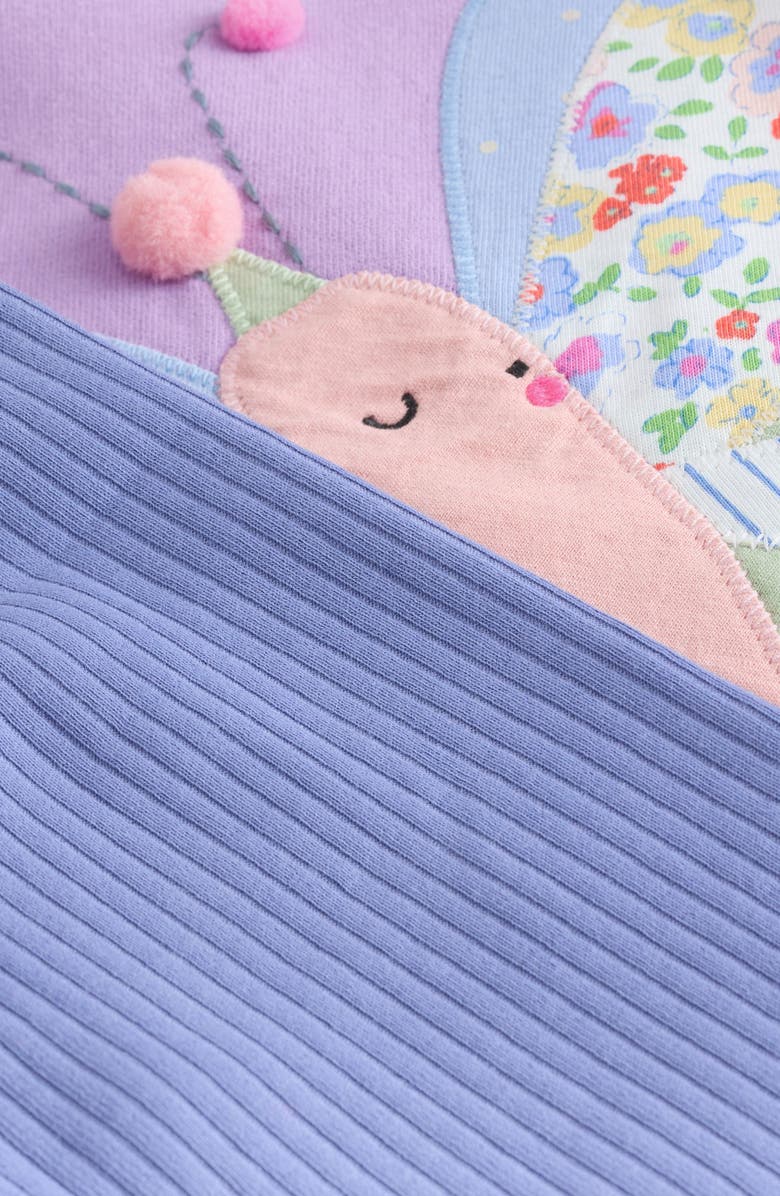 NEXT Kids' Butterfly Appliqué Top & Ribbed Leggings Set, Alternate, color, Purple